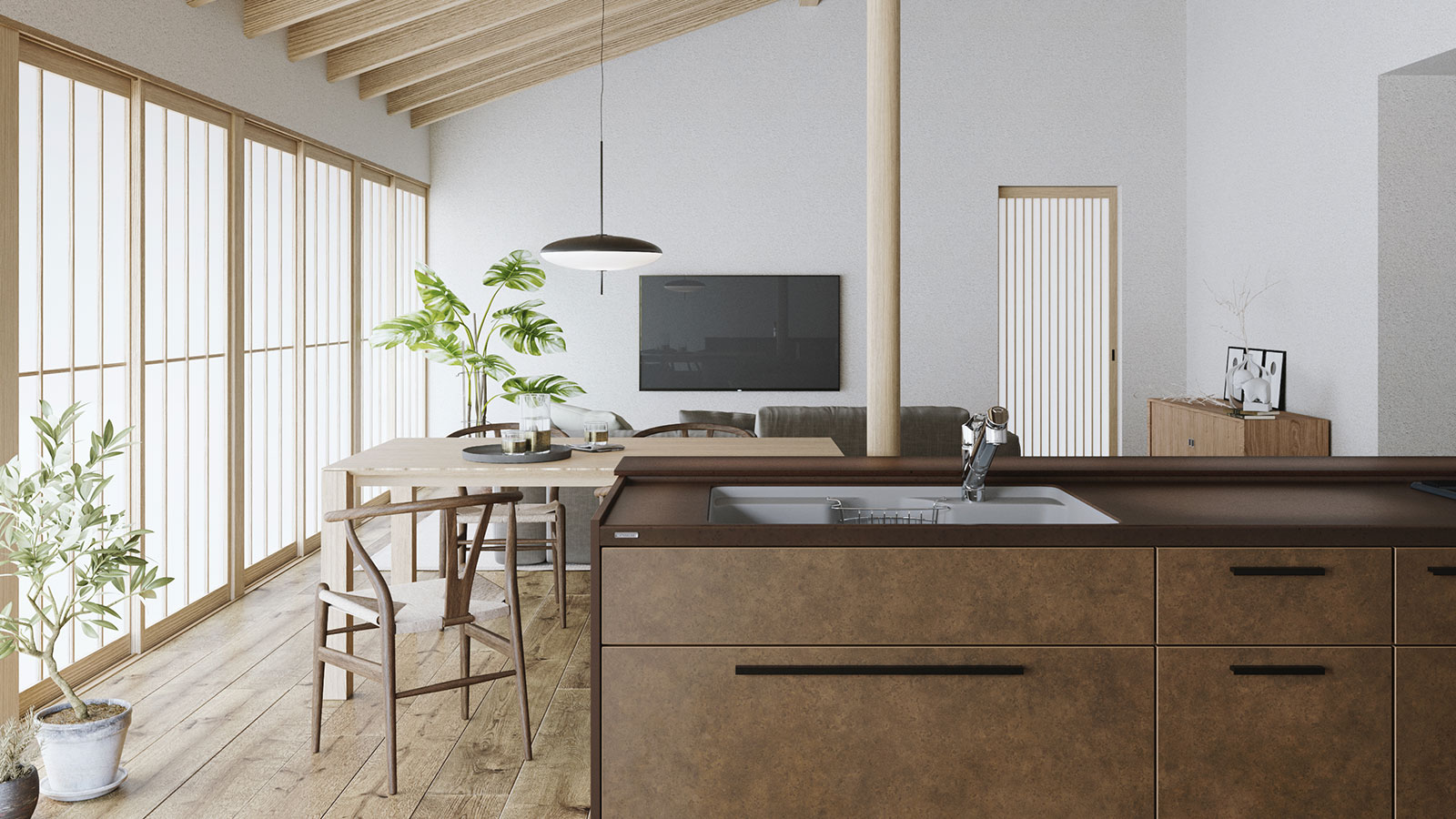 �X���C�h�摜�FBURST BROWN / WA-MODERN STYLE�i�o�[�X�g�u���E�� / �a���_���X�^�C���j